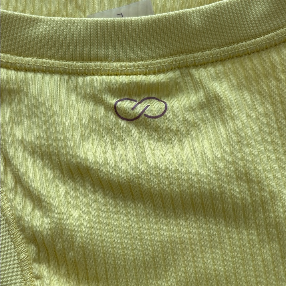 CALIA by Carrie Underwood Bright Yellow Ribbed Tank - Picture 3 of 3